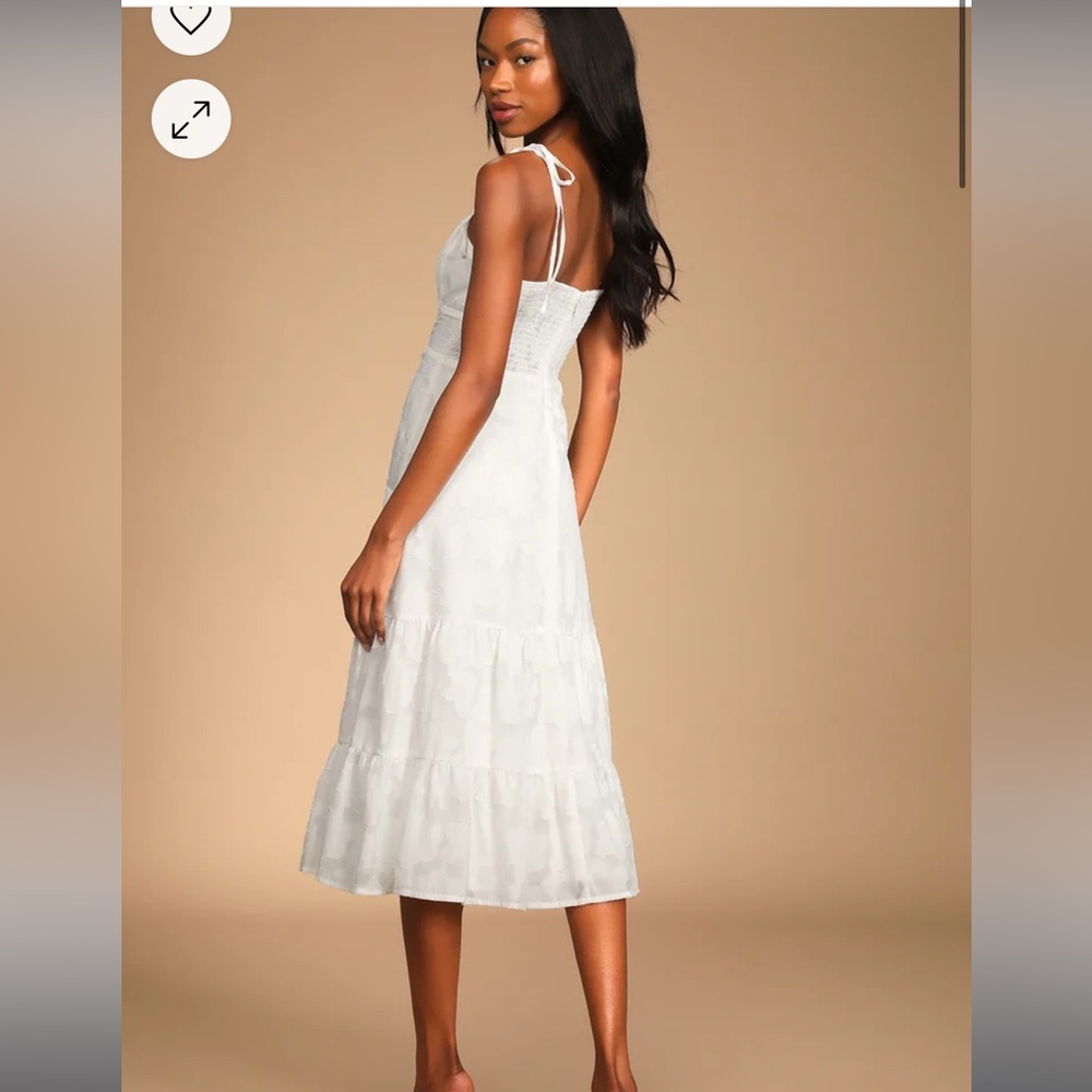 Lulu's White Midi Dress - Picture 2 of 4